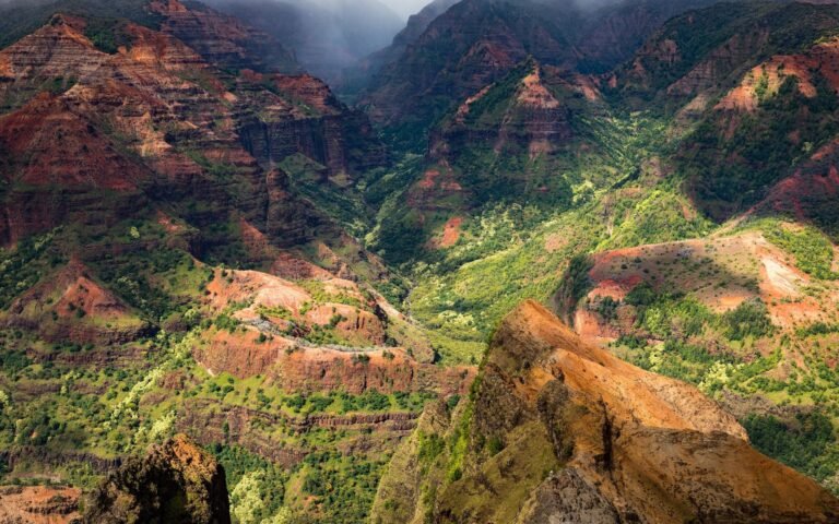 Red cliffs of Waimea Canyon, Kauai
