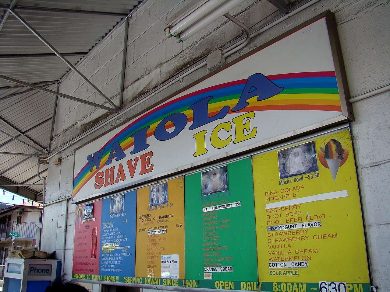 Rainbow shave ice in a cup