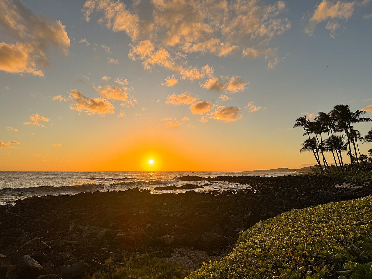 Sunset at Kiahuna Beach in Poipu